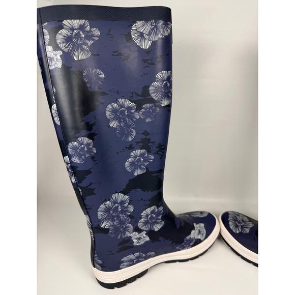 Helly Hansen Veierland 2 Graphic Tall Rain Boots Navy Floral Women's‎ US 8 - Picture 6 of 9